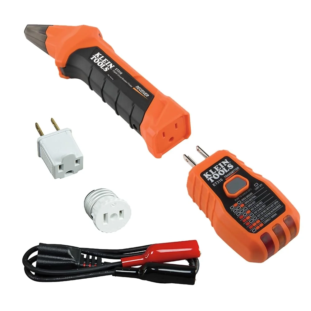 Klein Tools Circuit Breaker Finder and GFCI Outlet Tester Kit (ET310 & 69411) for Electrical Safety Testing