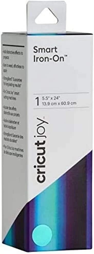 Cricut Smart Iron On Vinyl Roll, Holographic Cobalt Blue, 5.5" x 24ft for Matless Cutting on Cricut Joy, Create 4ft Shapes & 20ft Repeats