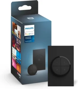 Philips Hue Wall Tap Dial Light Switch - Portable Black Smart Home Switch for Hue Lights (Requires Hue Bridge) - Easy No