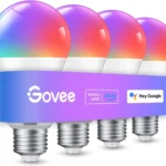 Govee Smart LED Light Bulbs 4 Pack: Color Changing WiFi & Bluetooth Bulbs with 16 Million Colors, Works with Alexa & Google Assistant, Music Sync, 800 Lumens A19