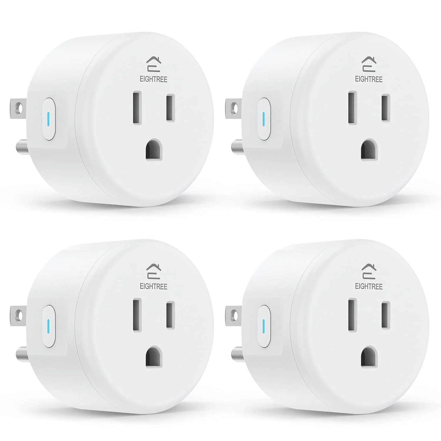 EIGHTREE Smart Plug 4 Pack, WiFi Outlet Compatible with Alexa and Google Home for Remote Control & Timer, 2.4GHz Only, No Hub Required