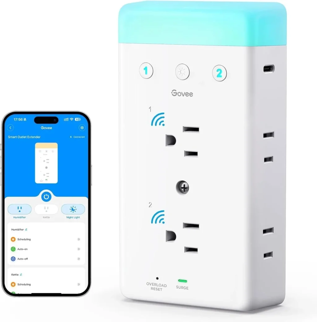 Govee Smart Plug Outlet Extender with RGB Night Light: 3