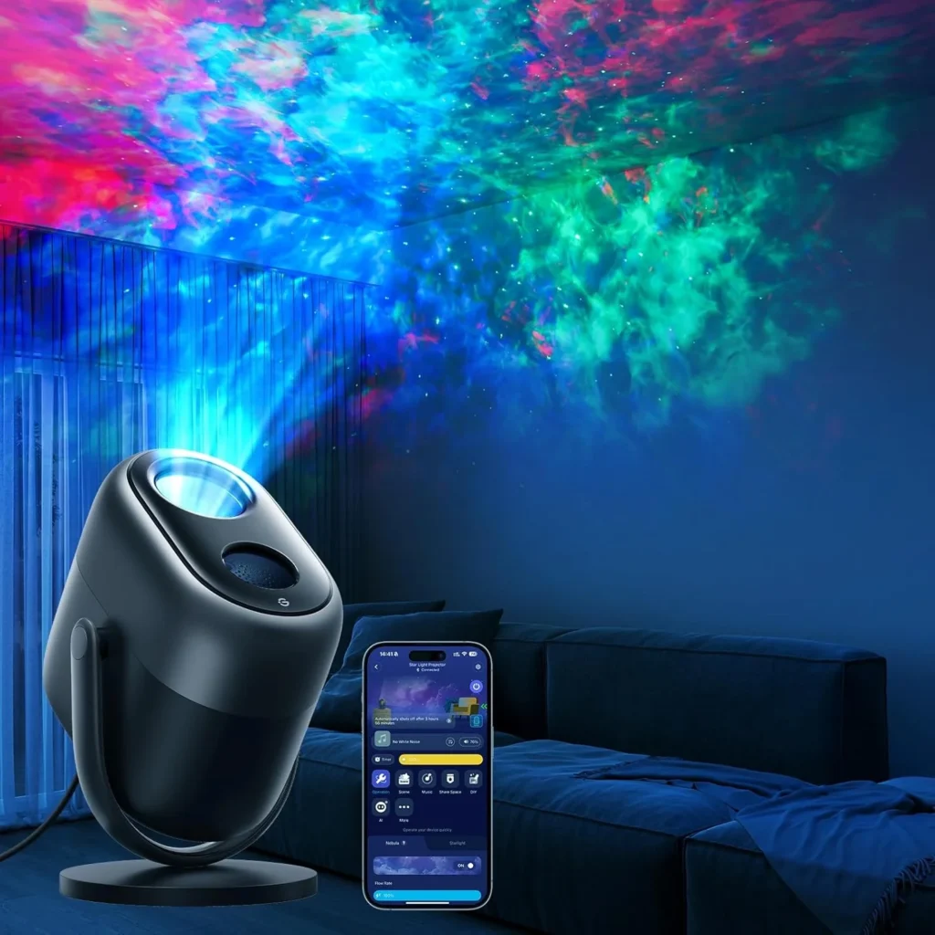 Govee Star Projector Light for Bedroom with Nebula Galaxy Effect, 50+ Scenes, 18 White Noise Sounds, Matter Smart Home Compatible, Sleep Lamp & Night Light for Kids and Adults