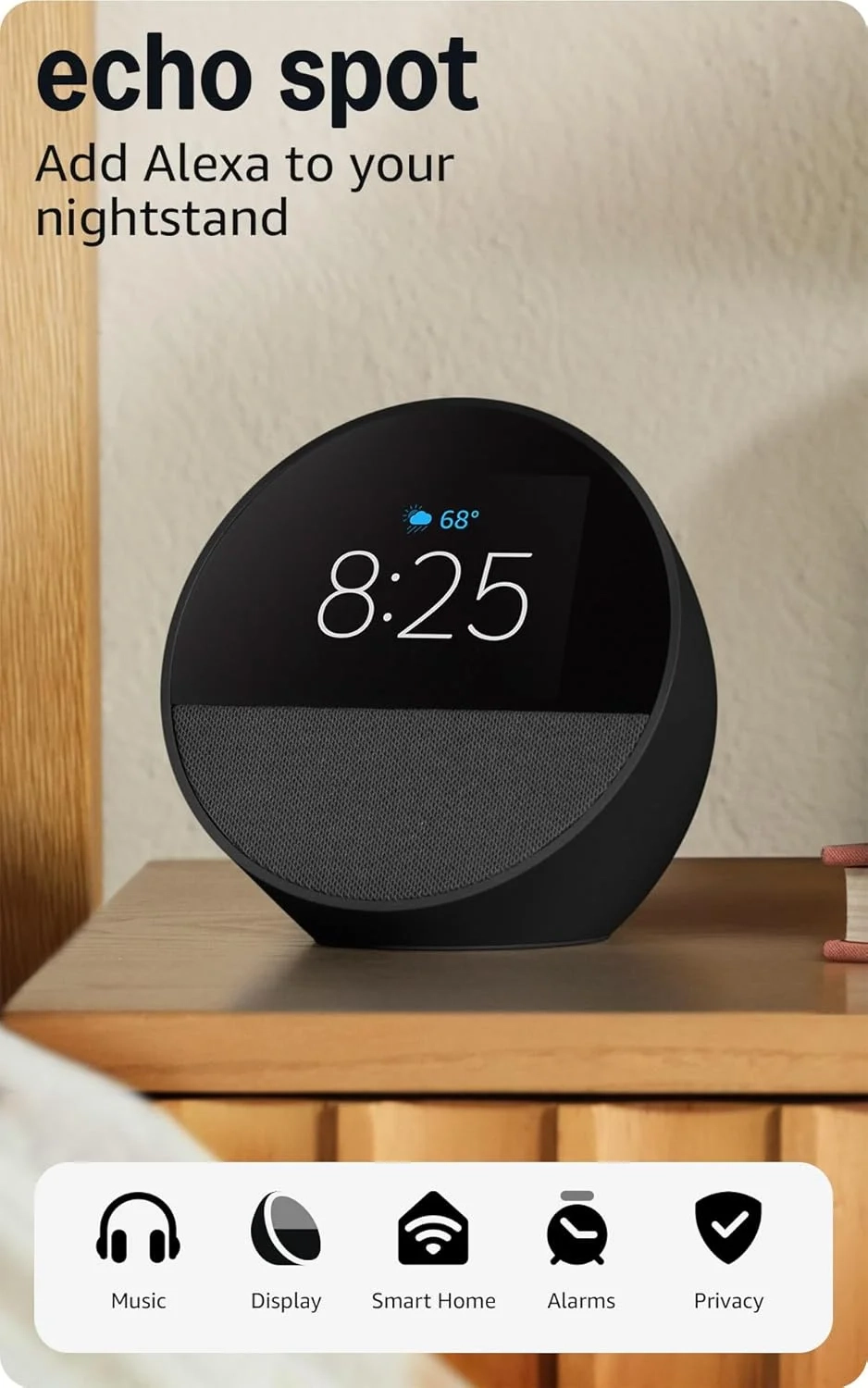 Alexa Smart Alarm Clock Echo Spot