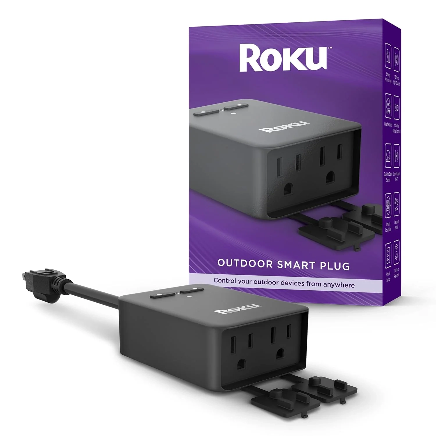 Roku Outdoor Smart Plug with WiFi, Alexa & Google Assistant