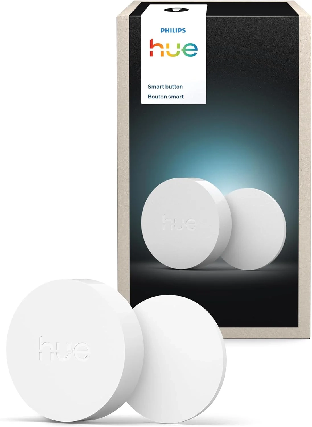 Philips Hue Smart Light Switch Button - Wireless, Battery Powered Remote for Smart Lights - Easy No