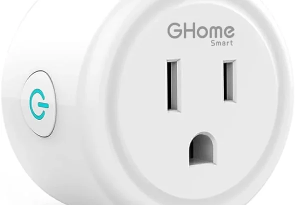 GHome Smart Plug Mini: WiFi Outlet Works with Alexa and Google Home for Remote Control & Timer, No Hub Required, ETL Listed, White (2.4GHz Only)
