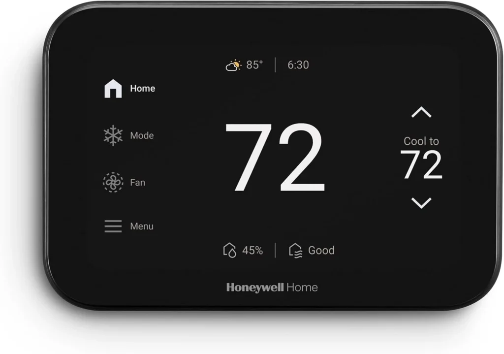 Honeywell Home X8S Smart Thermostat with Touchscreen, WiFi, IAQ Control, and Video Doorbell Compatibility