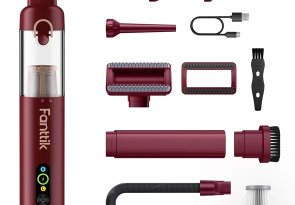 Fanttik Slim V10 APEX Cordless Car Vacuum Cleaner, 19kPa Strong Suction, 4-in