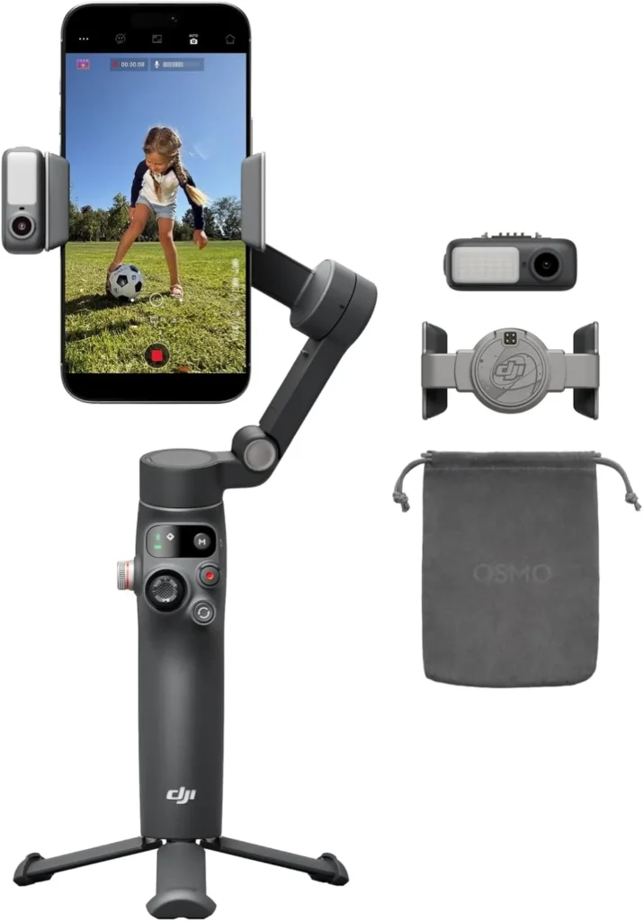 DJI Osmo Mobile 8 Smartphone Gimbal Stabilizer with Auto Tracking, Built-in Tripod & Extendable Rod, 10