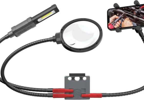 Real Avid SmartAssist Workbench Kit: Rechargeable 180-Lumen Light, 5" Magnifier & Phone Holder for DIY Projects and Hands