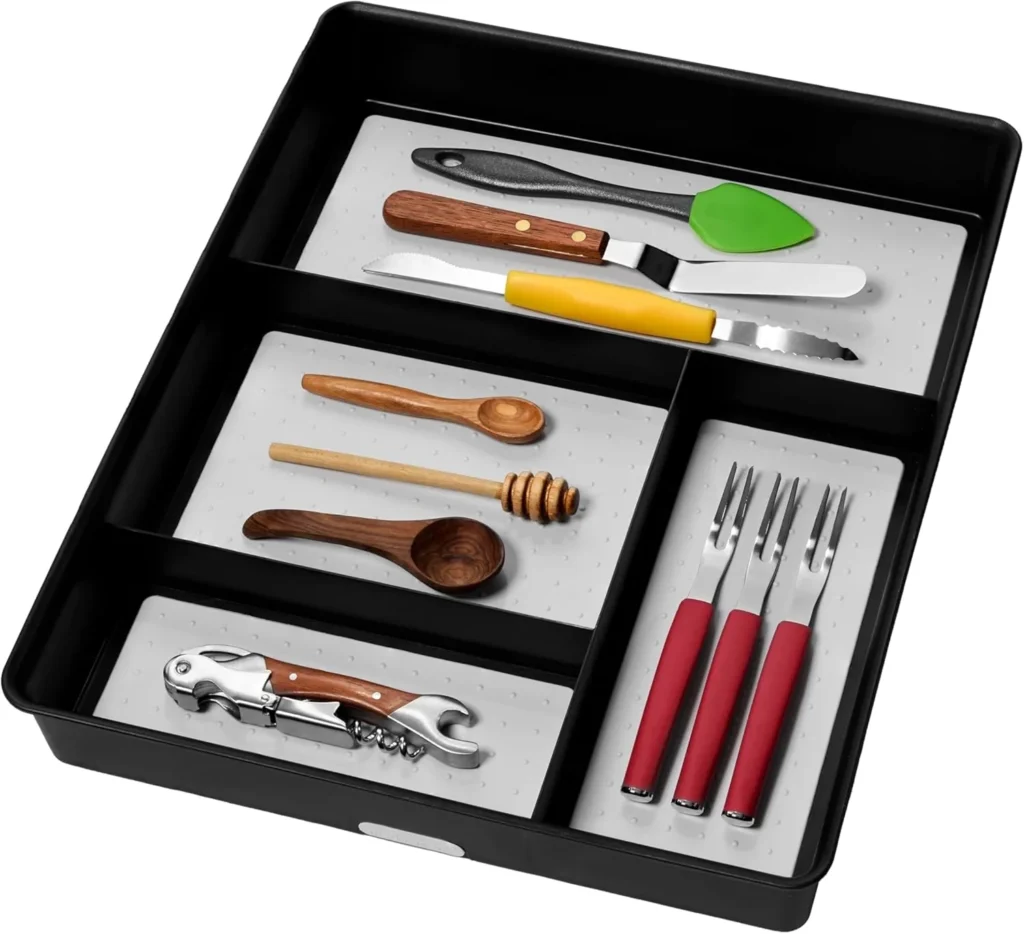 Madesmart 4 Compartment Drawer Organizer with Non