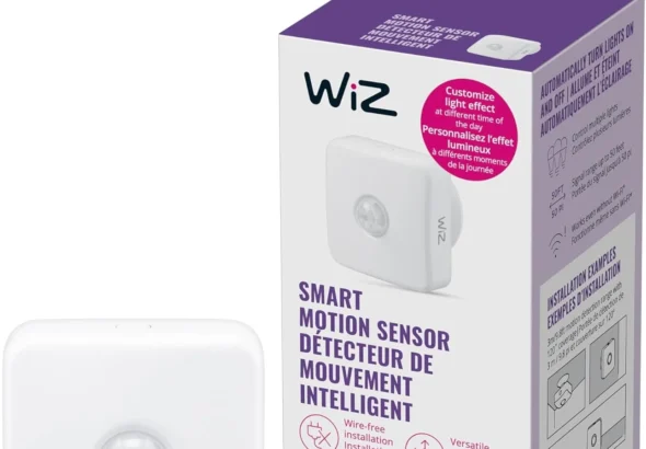 WiZ Smart Motion Sensor for Home Security - Wi-Fi Connected Motion Detector with Alexa & Google Assistant Compatibility (White, 1