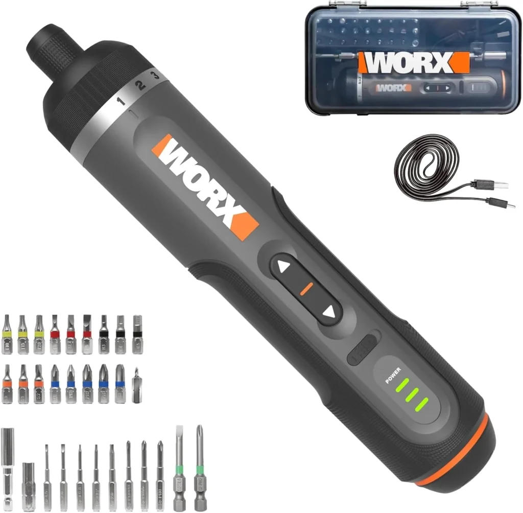 WORX WX242L Cordless Electric Screwdriver with 30
