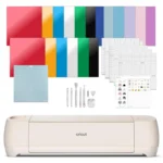 Cricut Explore 4 Smart Cutting Machine in Seashell with Essential Bundle for Vinyl, HTV, Cardstock, Tools, and Design Space Images
