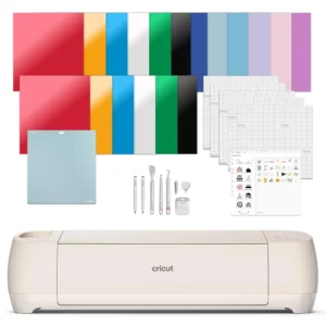 Cricut Explore 4 Smart Cutting Machine in Seashell with Essential Bundle for Vinyl, HTV, Cardstock, Tools, and Design Space Images