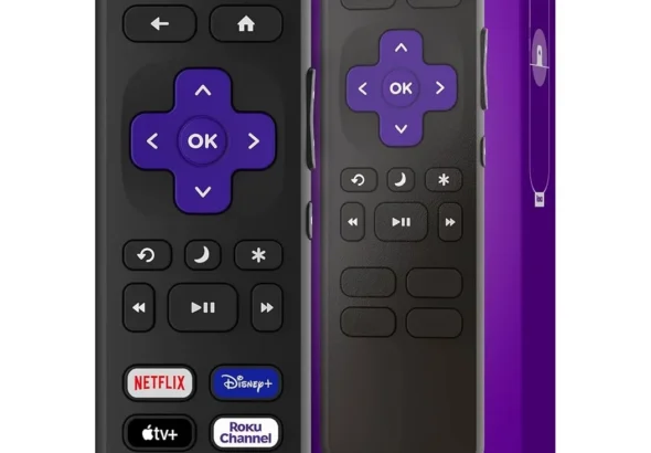 Official Roku TV Replacement Remote with Simple Setup and App Shortcuts