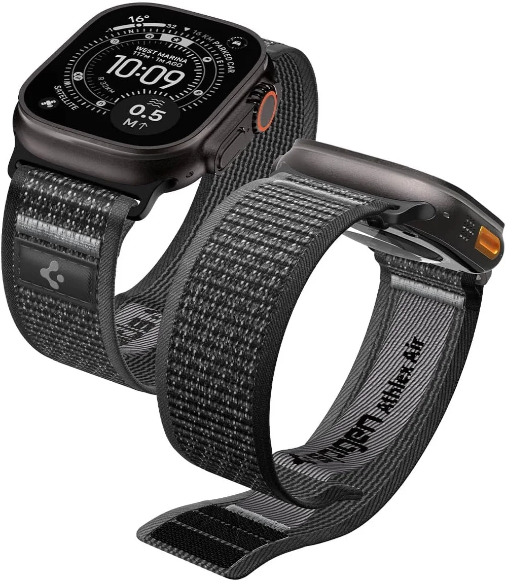 Spigen Athlex Air Sport Band for Apple Watch Ultra 3/2/1 49mm, Series 11/10 46mm, and Most Models