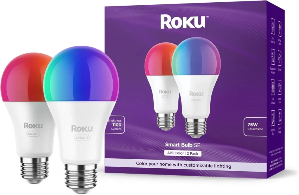 Roku Smart Color Light Bulbs, 2