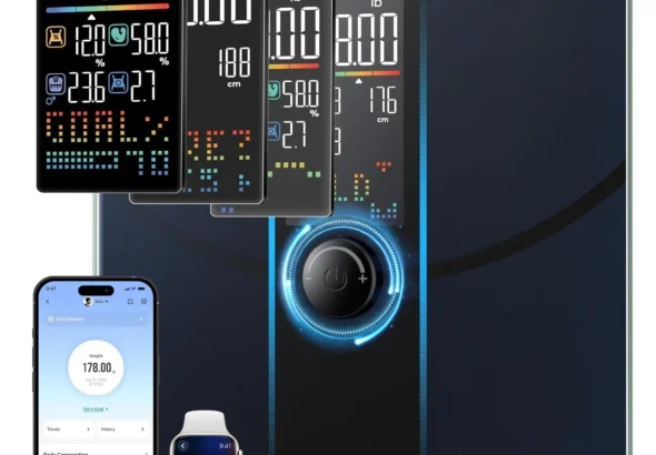 RENPHO ELIS 3X Smart Scale for Body Weight and Fat, 18 Body Composition Measurements with Large Display, High Accuracy Bathroom Scale for BMI, Muscle Mass, up to 400lbs