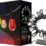 GE Cync Dynamic Effects Smart Cafe Lights: 48ft Color Changing Patio String Lights, Works with Alexa and Google Assistant