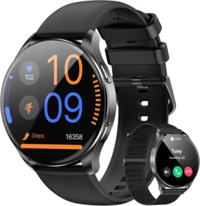 Blackview Smart Watch for Women and Men with Call Function, 1.43" AMOLED Screen, 100+ Sports Modes, Heart Rate & Sleep Tracker for iPhone Android