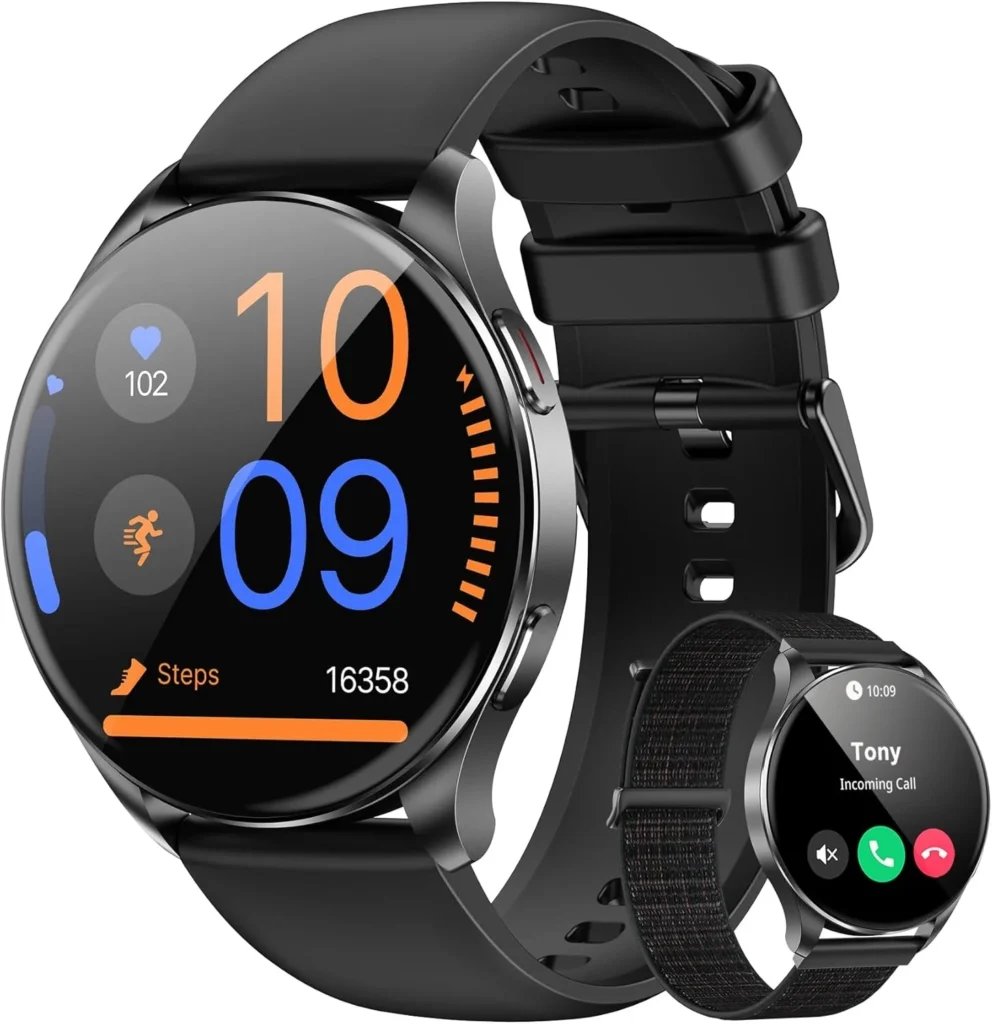 Blackview Smart Watch for Women and Men with Call Function, 1.43" AMOLED Screen, 100+ Sports Modes, Heart Rate & Sleep Tracker for iPhone Android