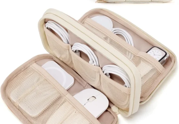 BAGSMART Electronics Organizer Travel Case for Chargers, Cables, and Phones