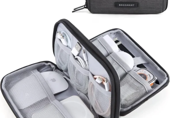 BAGSMART Electronics Organizer: Travel Cable Organizer Case for Chargers, Cords, and Tech Accessories