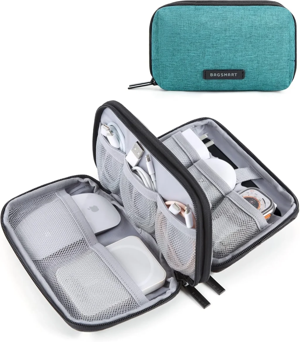 BAGSMART Electronics Organizer Travel Case for Chargers, Cables, and Accessories