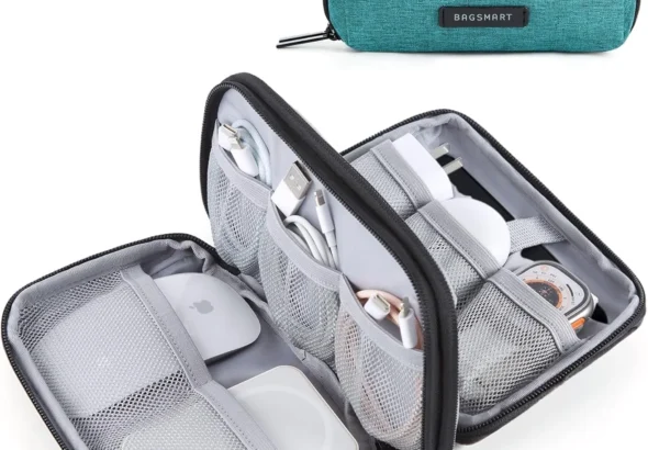 BAGSMART Electronics Organizer Travel Case for Chargers, Cables, and Accessories