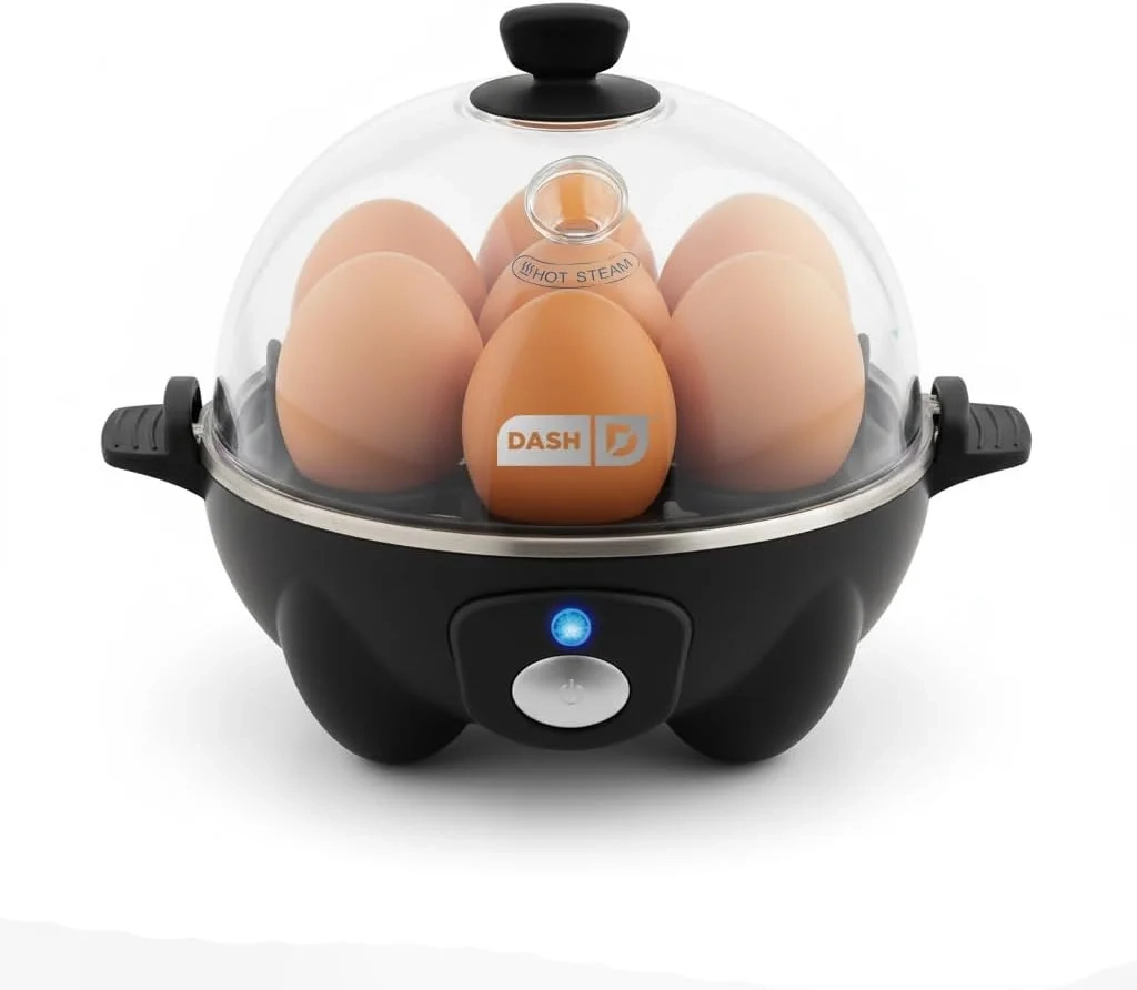 Dash Rapid Egg Cooker: Boil, Poach & Steam 7 Eggs, Black