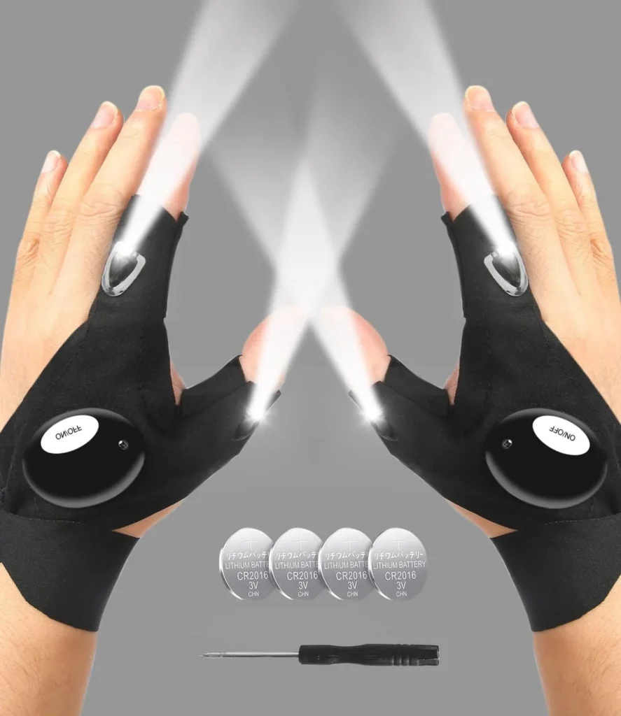LED Flashlight Gloves: Hands