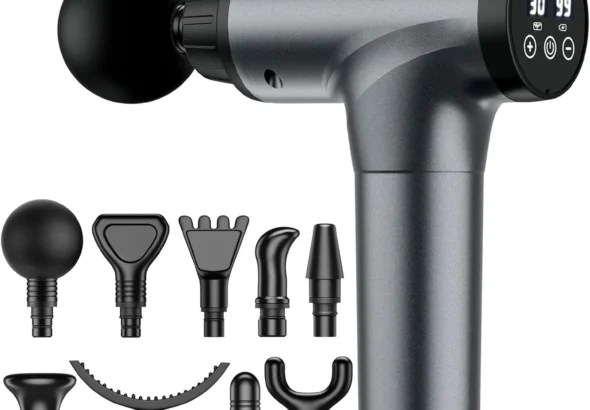 Massage Gun for Athletes with 9 Heads and 30 Speeds