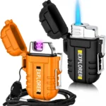 USB Rechargeable Lighter 2 Pack Waterproof Windproof