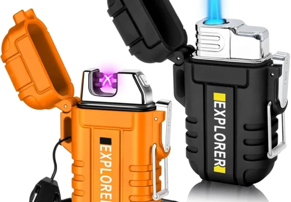 USB Rechargeable Lighter 2 Pack Waterproof Windproof