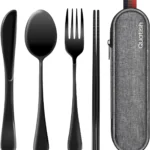 Travel Utensils Set with Case, Stainless Steel