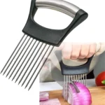 Stainless Steel Onion Slicer Holder for Vegetables and Eggs