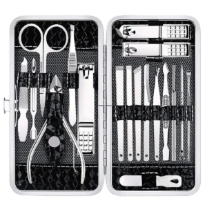 Stainless Steel Nail Clippers Set with Travel Case