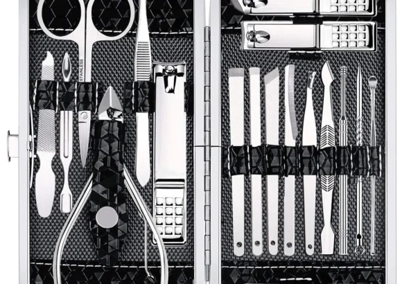 Stainless Steel Nail Clippers Set with Travel Case