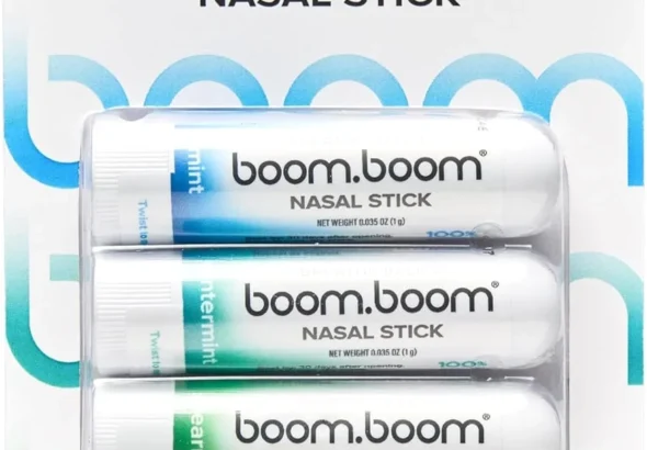 BoomBoom Nasal Inhaler with Essential Oils and Menthol